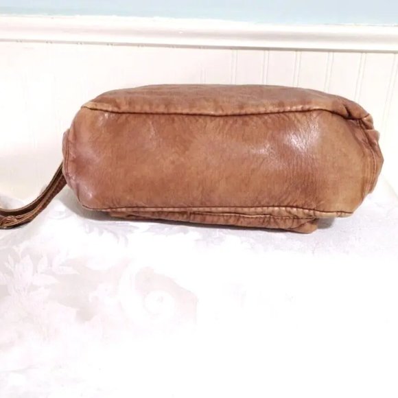 NEW VINTAGE Esprit Caramel Brown Crossbody Shoulder Bag Purse Top Zip Pockets - Picture 12 of 13